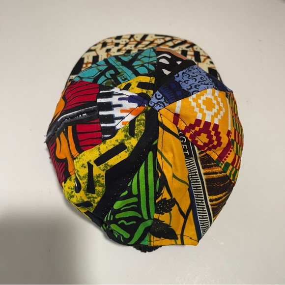 African Print Ankara Handmade Multicolor Bohemian Patchwork Baseball Cap - Picture 4 of 6